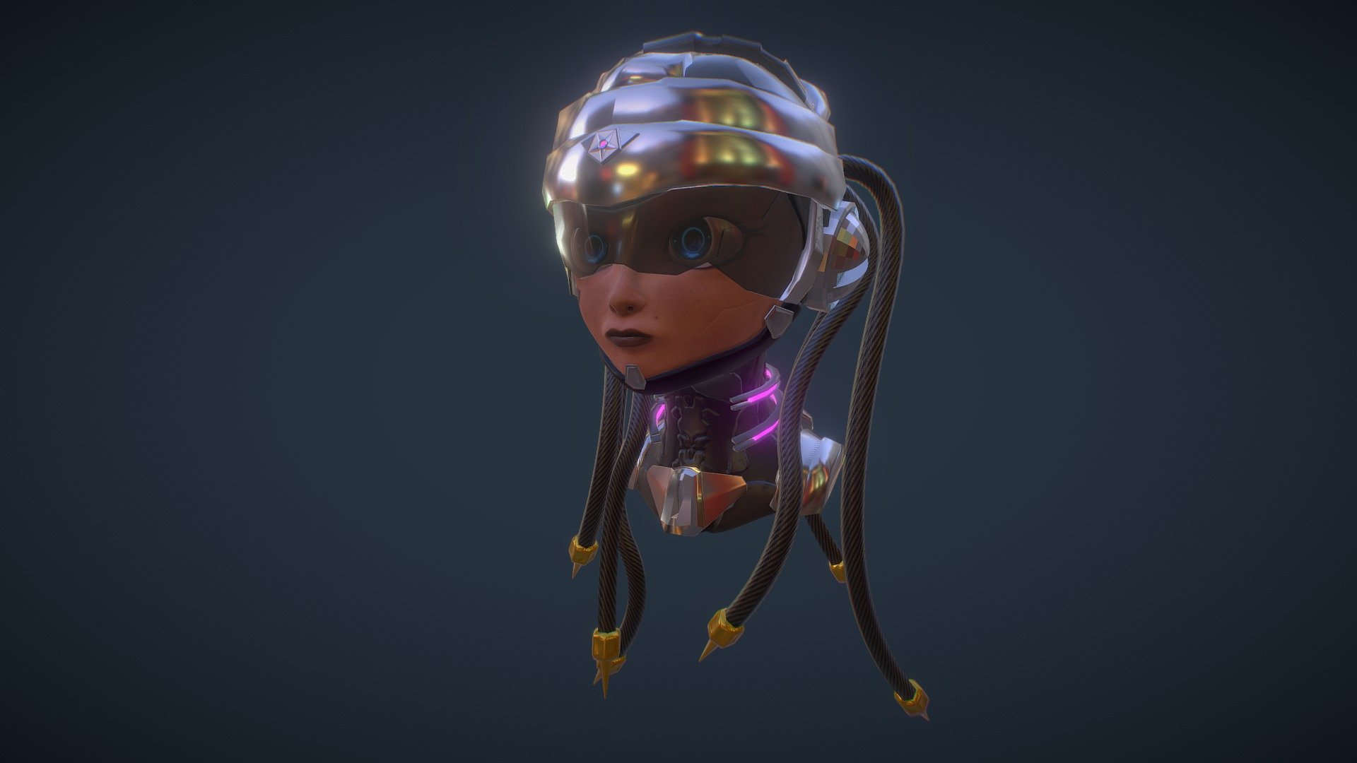 Sci-Fi Girl Head (W.I.P.) 3d model