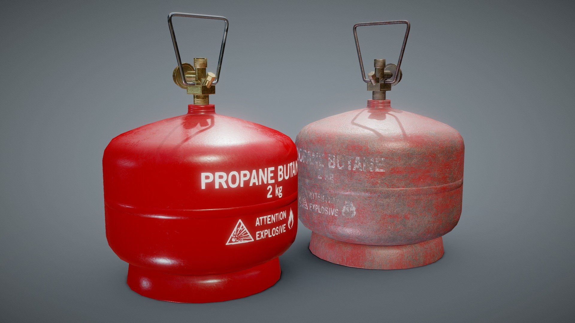 Gas Cylinder 2kg Red 3d model