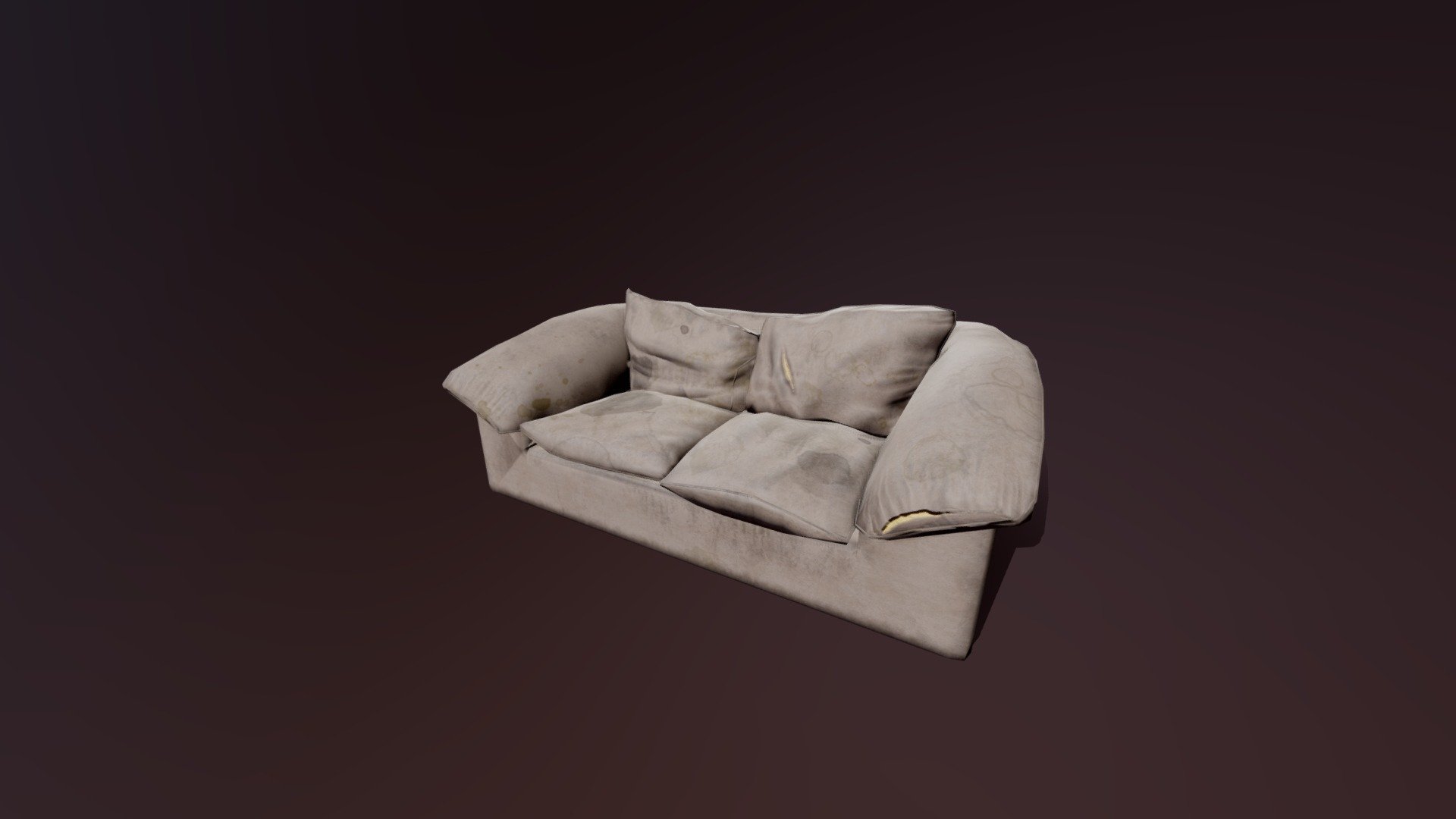 Used Couch 3d model