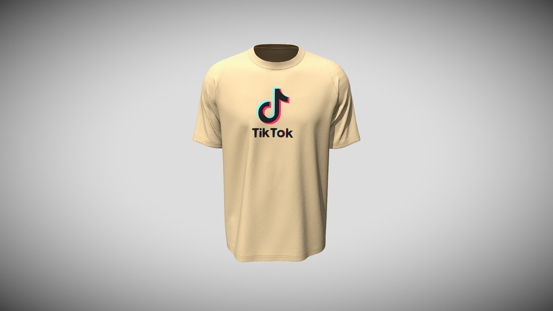 Sporty T- Shirt TikTok 3d model