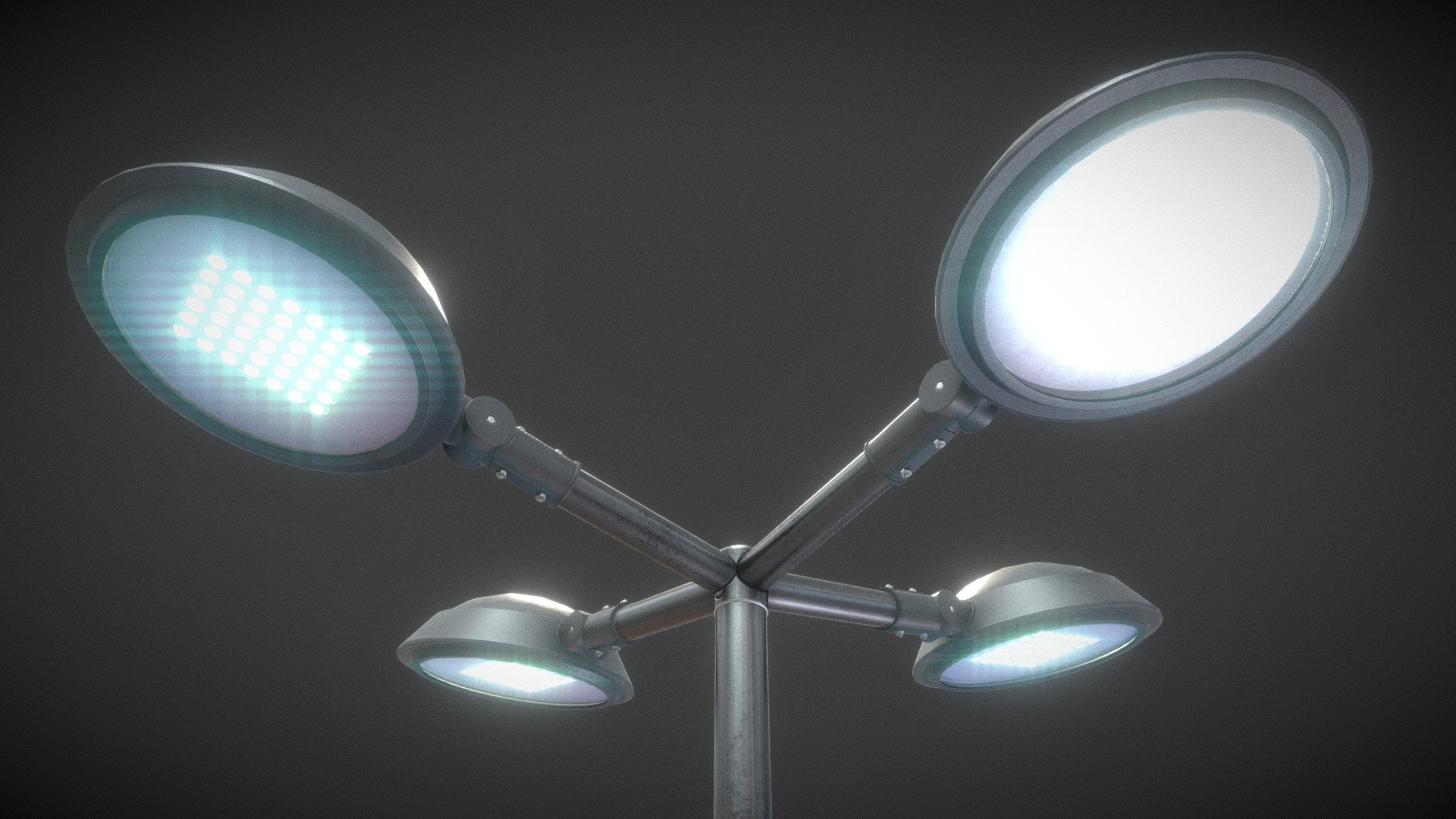 Street Light 15 v.4 (3m) (Pole 3) 3d model