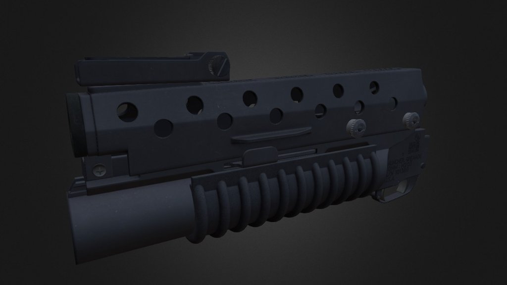 M203 Weapon2 3d model