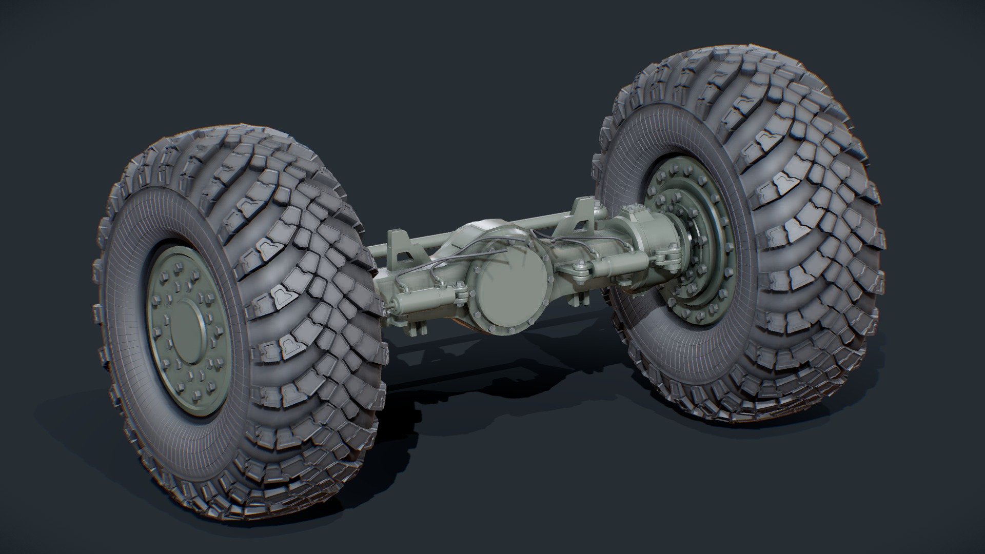 Military Suspension 3d model