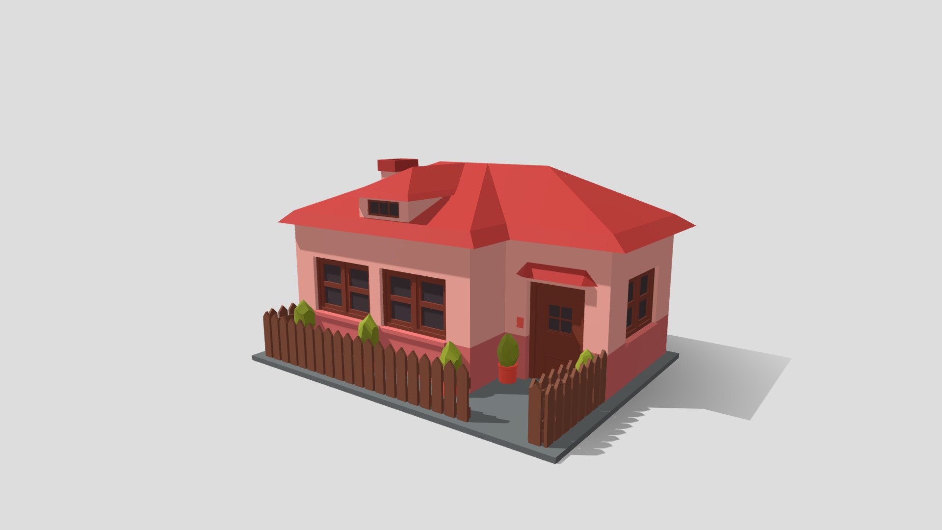 Low poly house 3 3d model