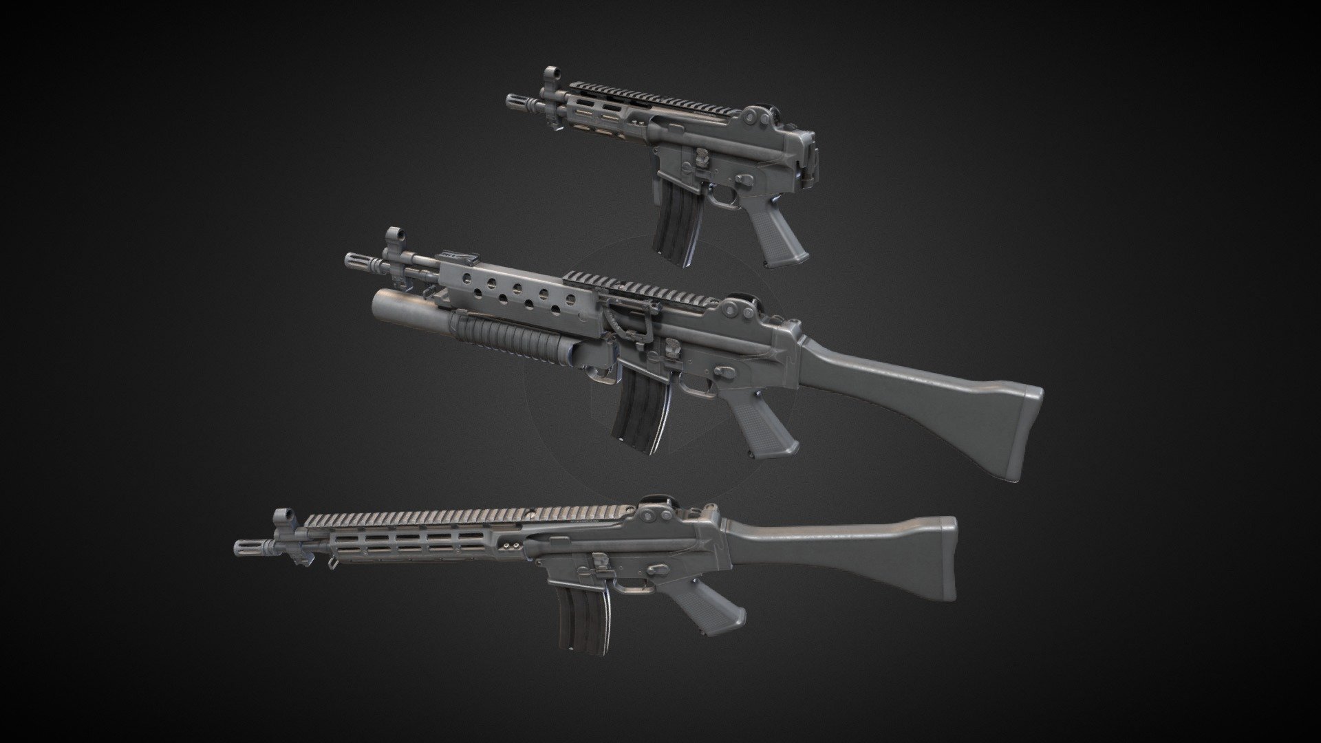 Daewoo K2 Rifle 3d model