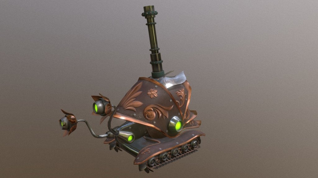 Steampunk Slug Artillery 3d model