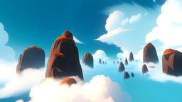 Stylized Cloudy Sky 015