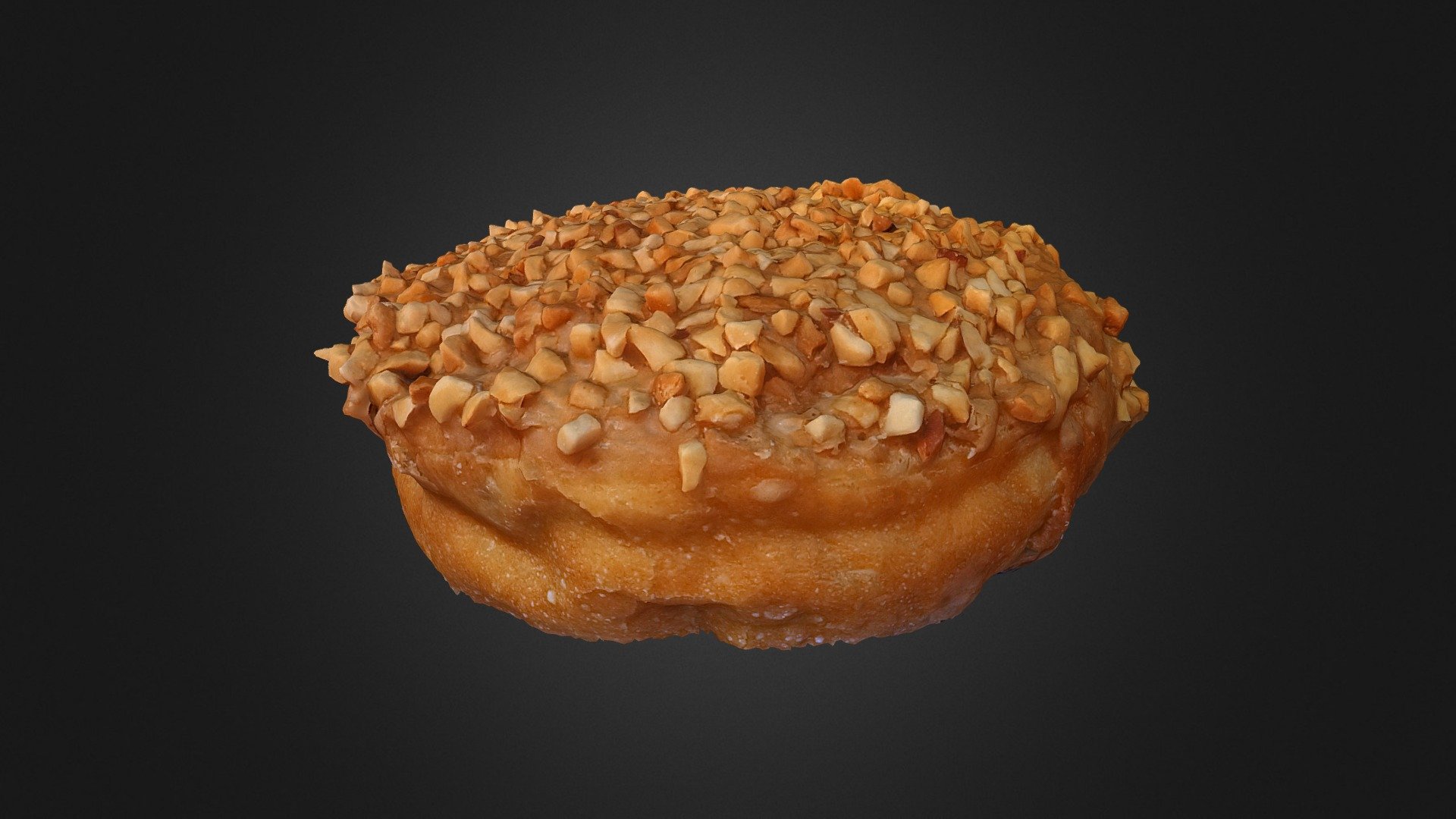 Peanut and caramel cinnamon roll 3d model