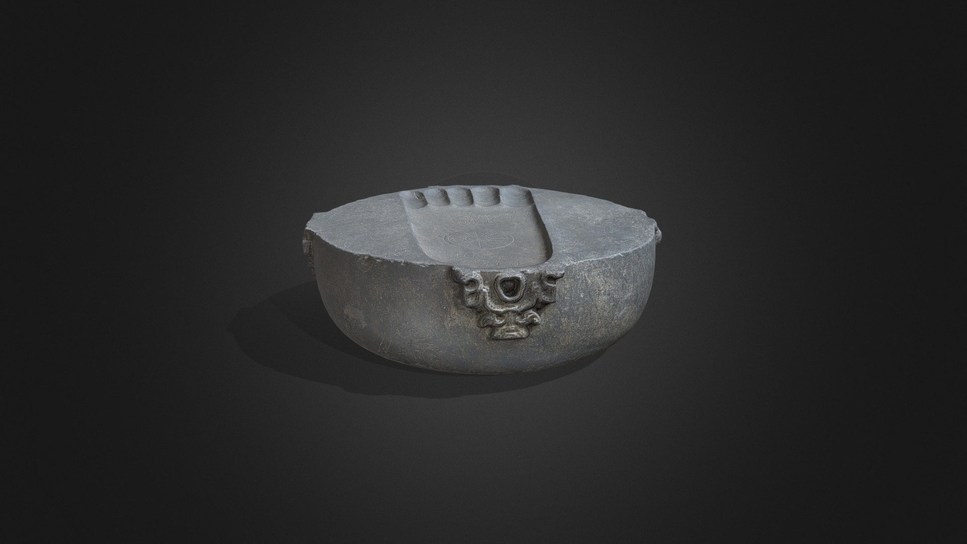 Foot print of the Buddha 3d model