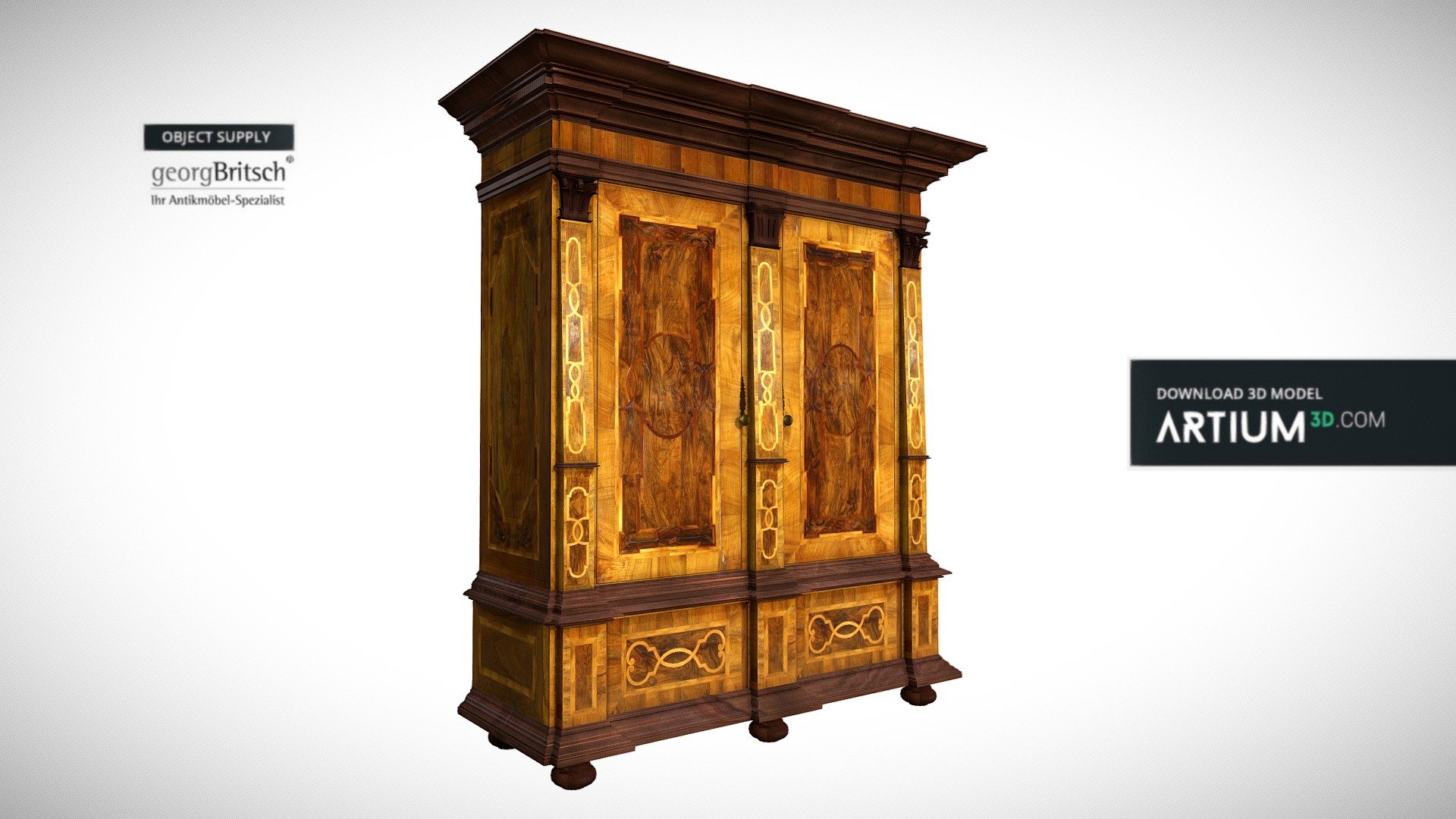 Baroque cupboard 3d model