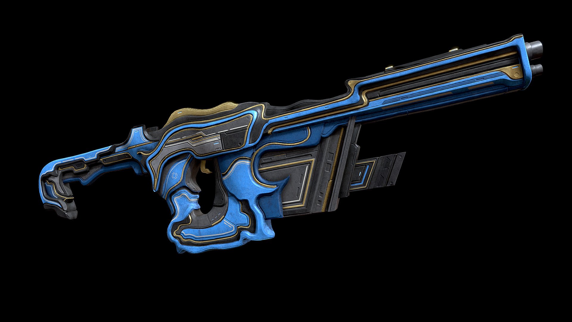 FULL-AUTO SCI-FI RIFLE 3d model