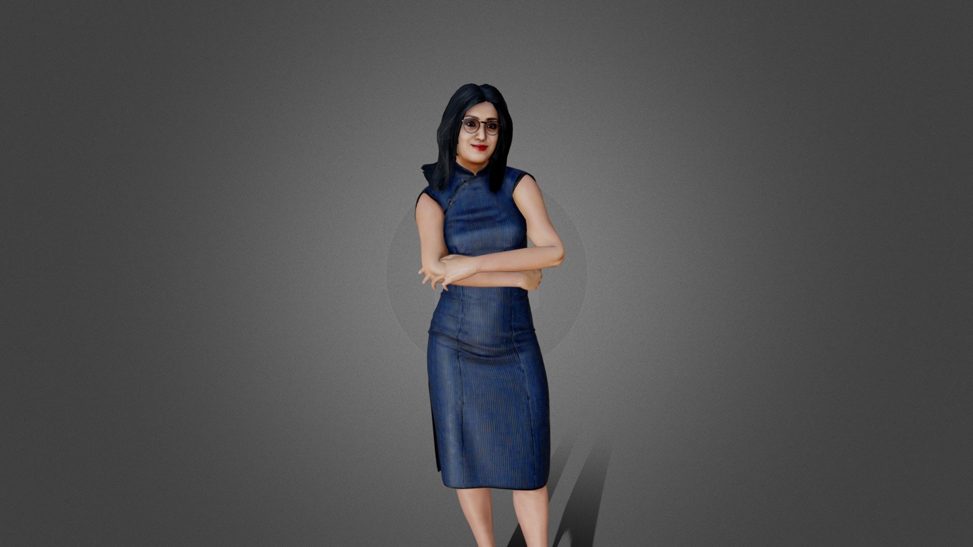 Indian Office Woman 3d model