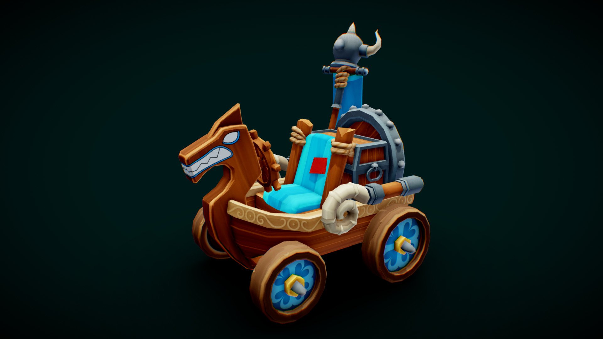 Boat on Wheels 3d model