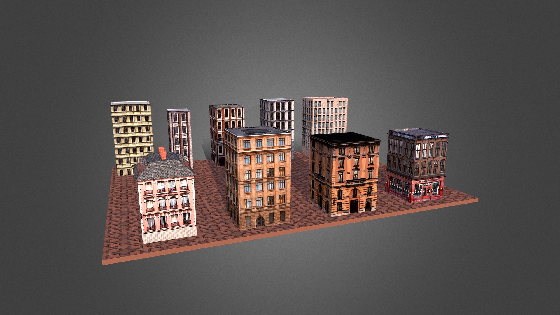 Town 3d model