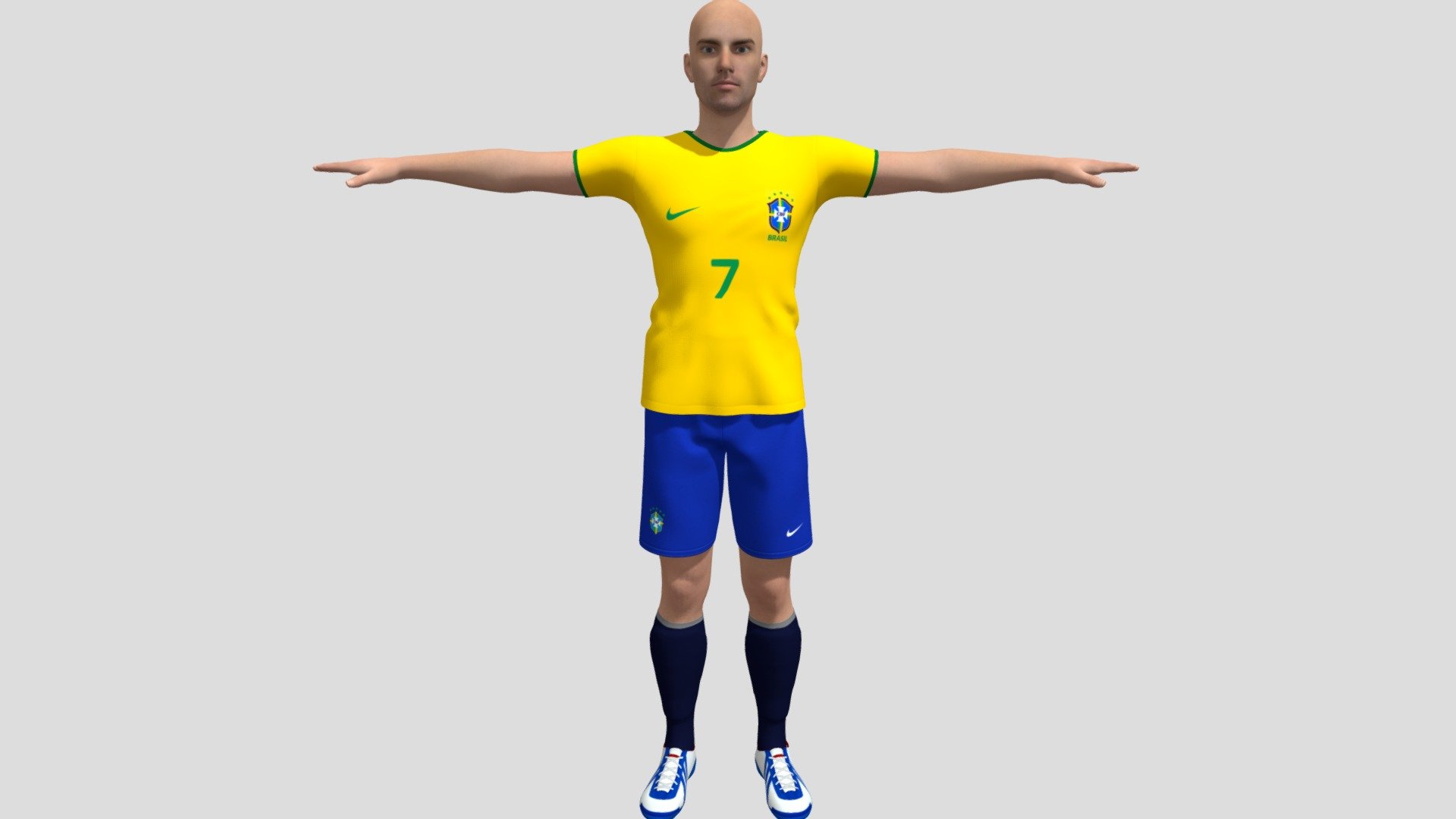 Soccer Player Brazil 3d model