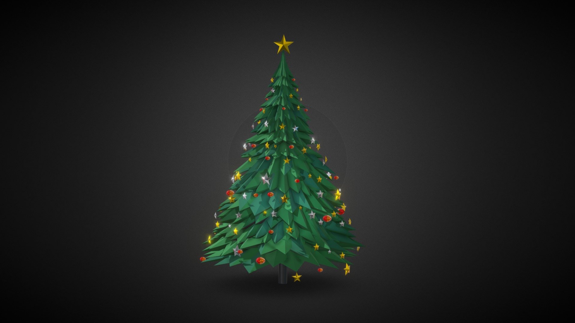 Decorated Christmas Tree 3d model