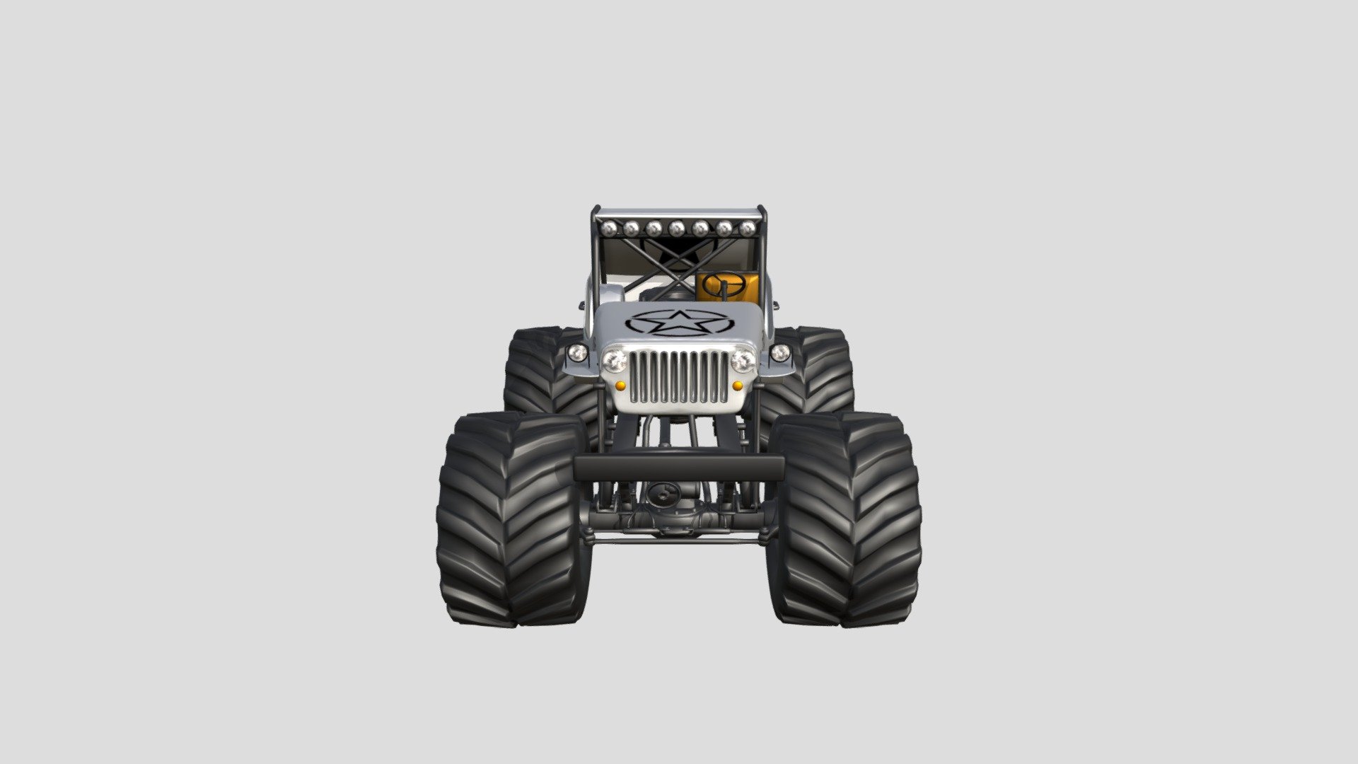 Jeep Monster Truck 3d Model 3d model