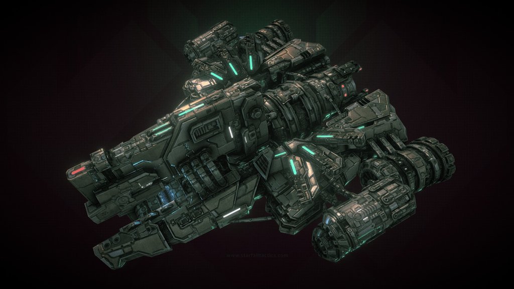 Starfall Tactics — Hecate Deprived carrier 3d model