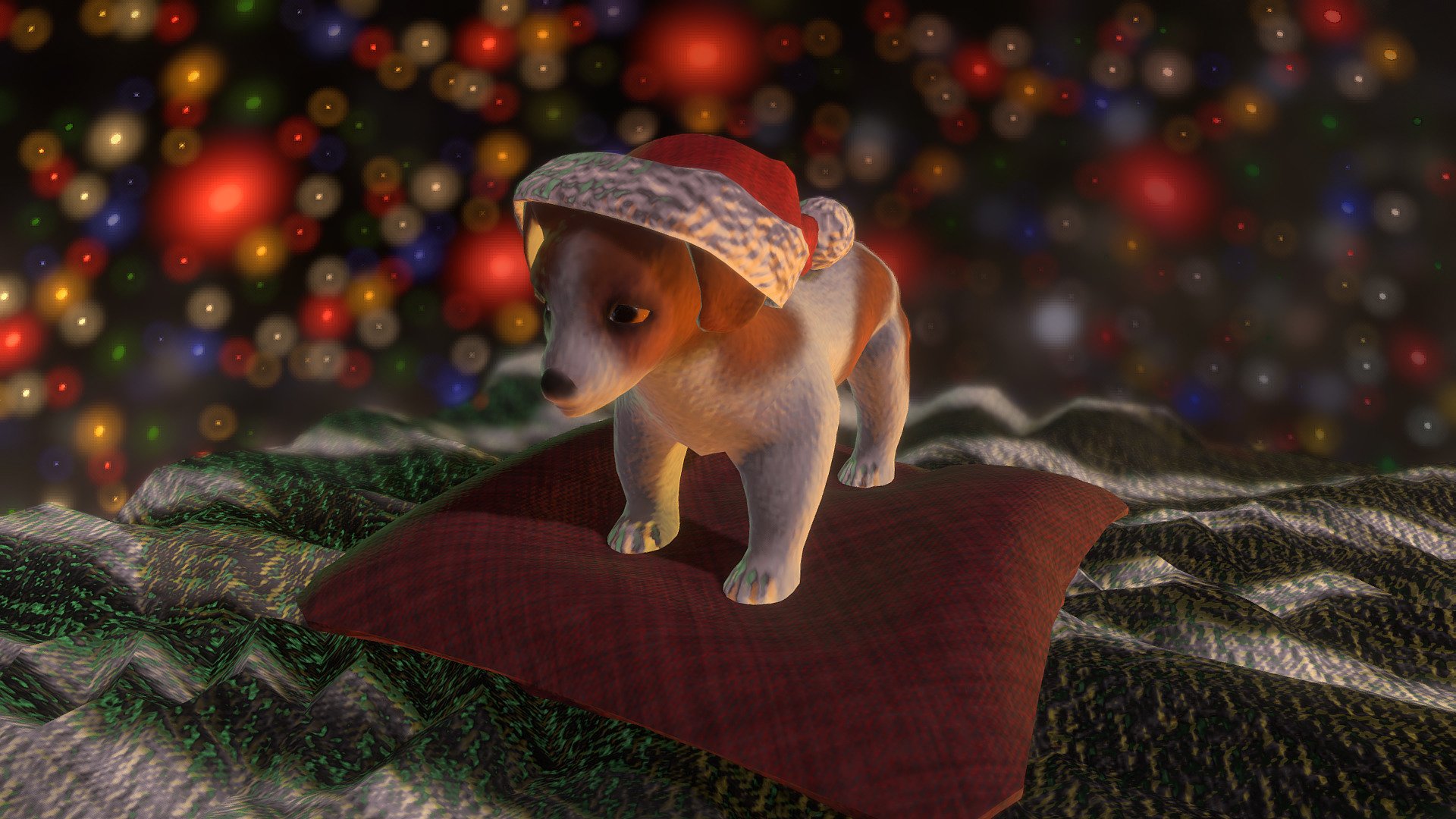 Christmas Puppy 3d model