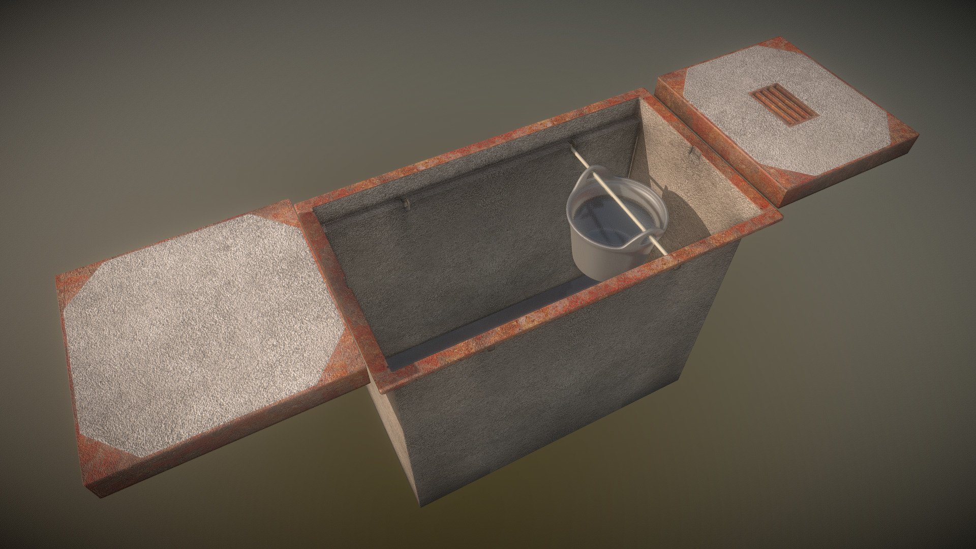 Old Sewage Pit (High-Poly) (Wip-2) 3d model