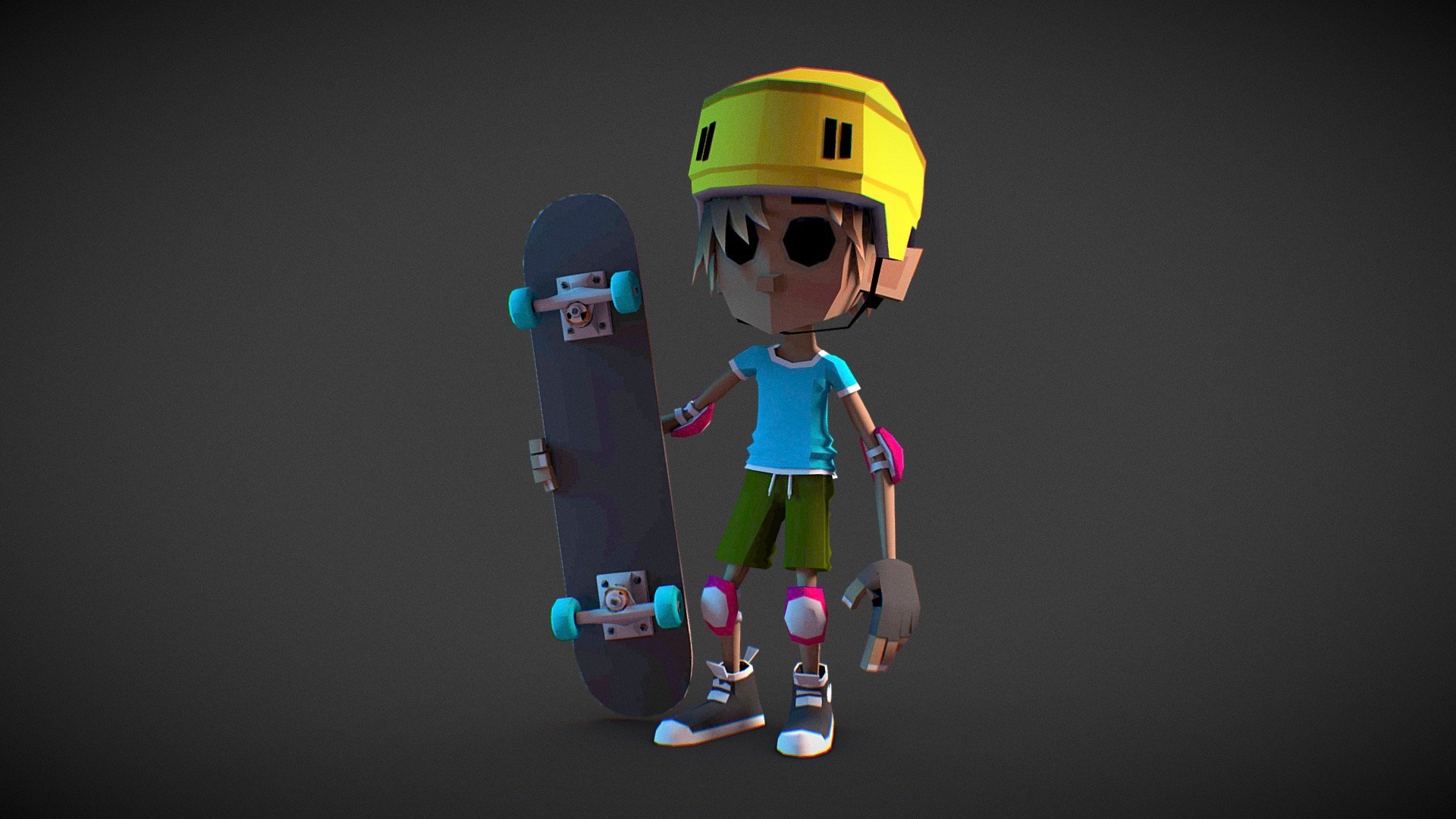 Skate Kid 3d model