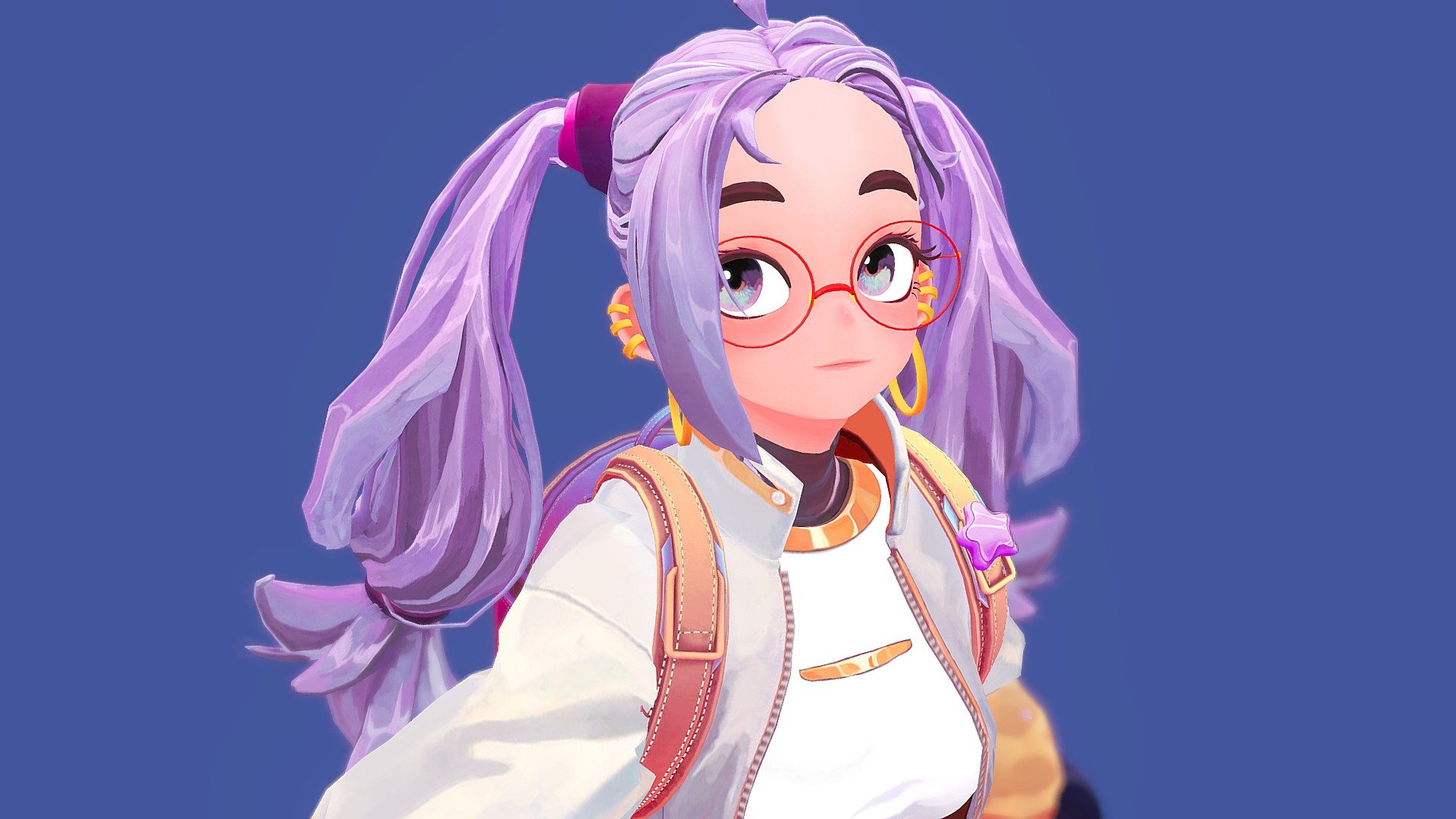 Vtubergirl_Maya(AI and handpainting) 3d model