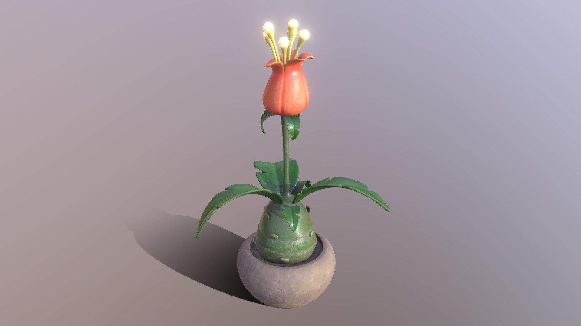 Stylized Fantasy Plant 3d model