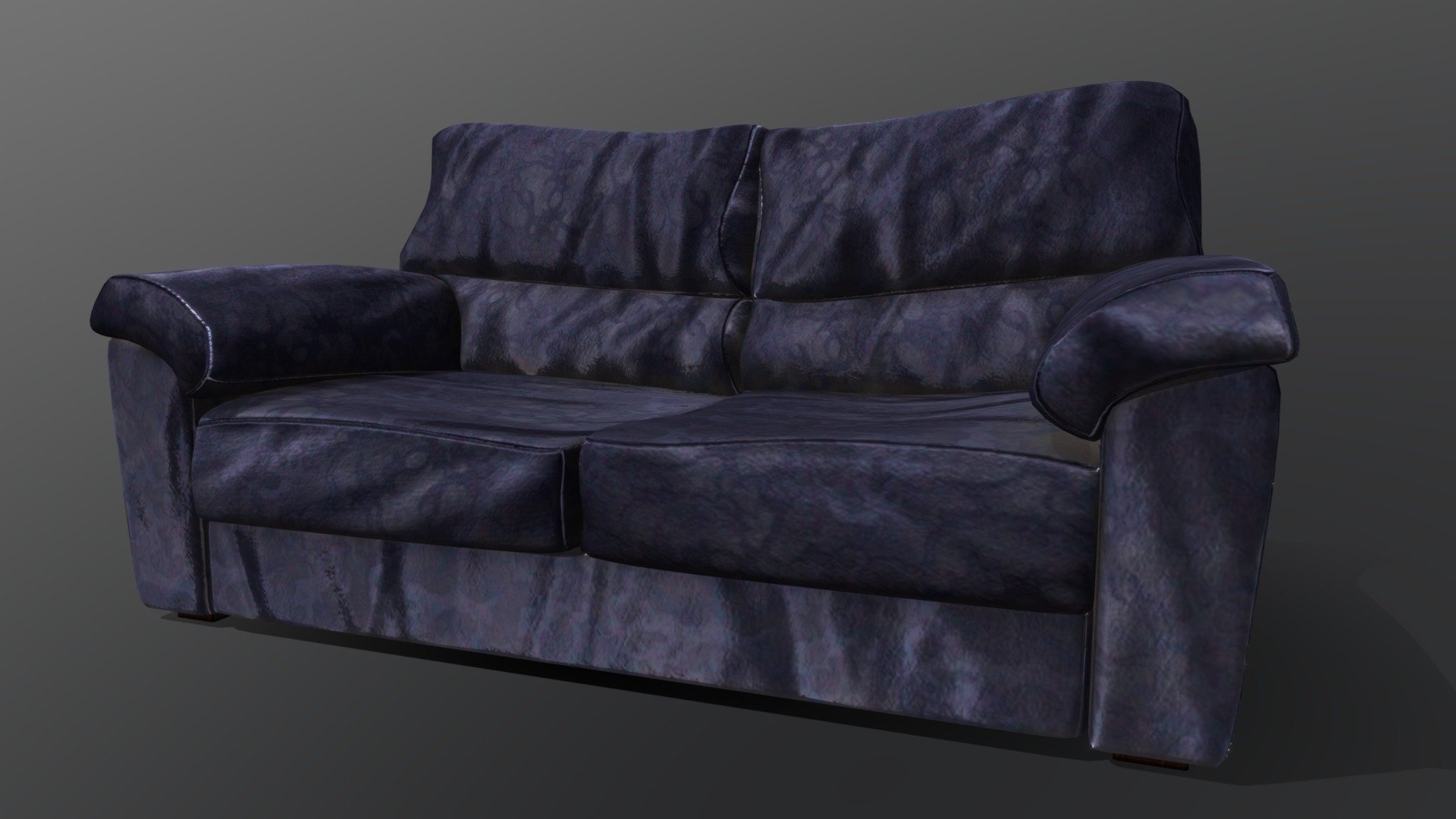 Velvet couch 3d model