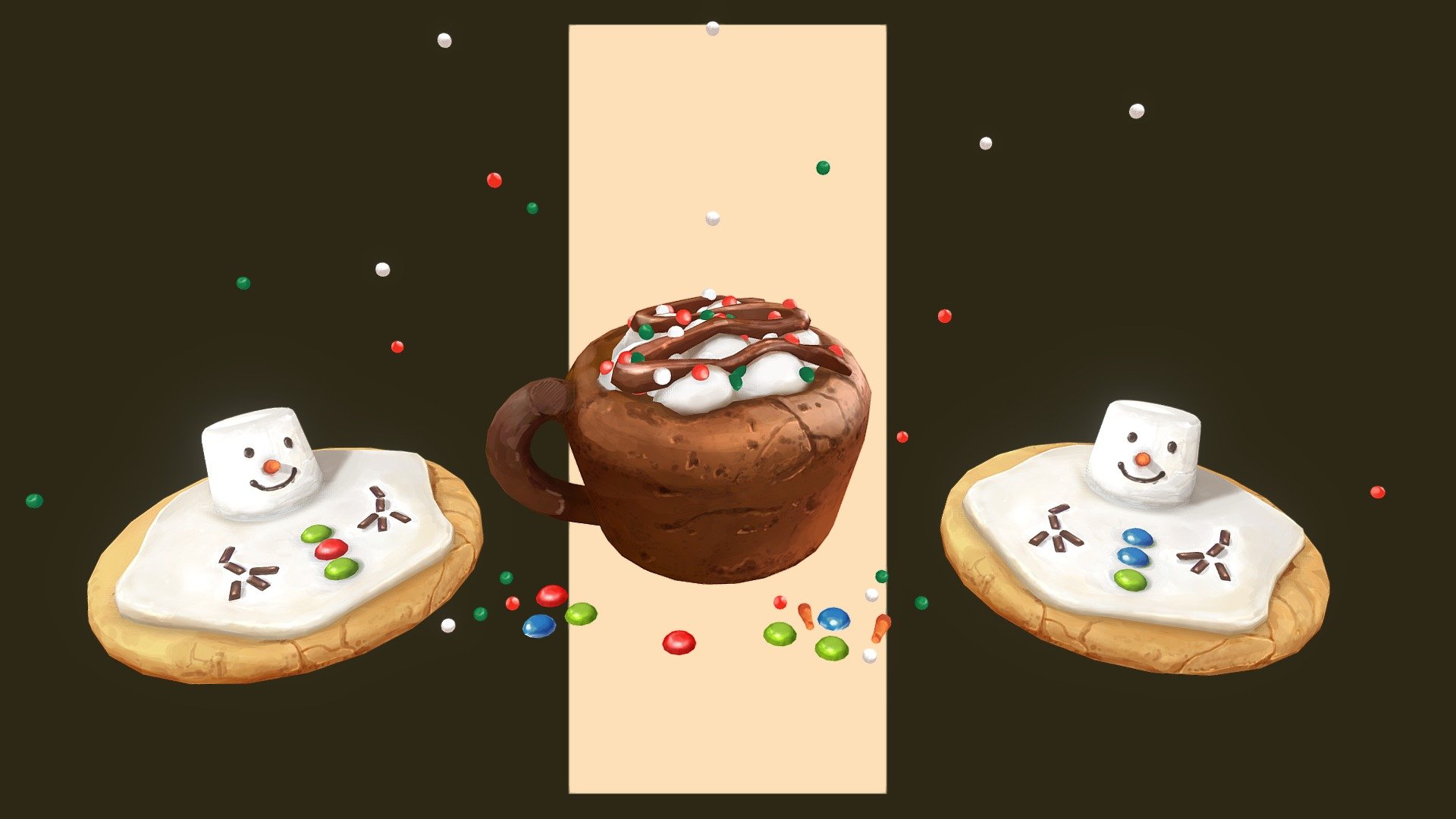 Marshmallow Christmas 3d model