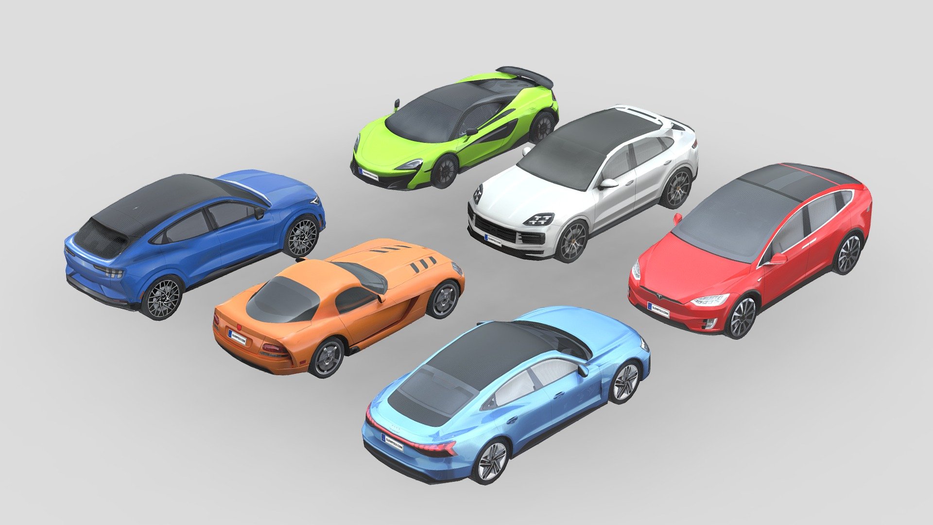 Low-Poly Car Pack 004 3d model