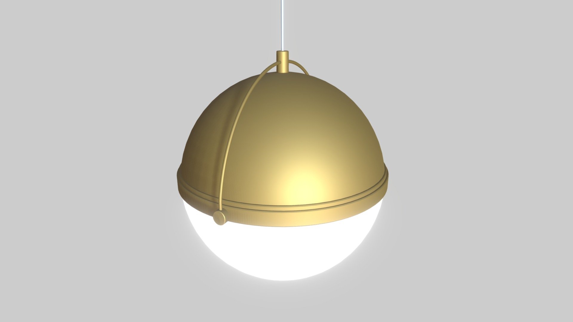 Brass Sphere Lamp 3d model