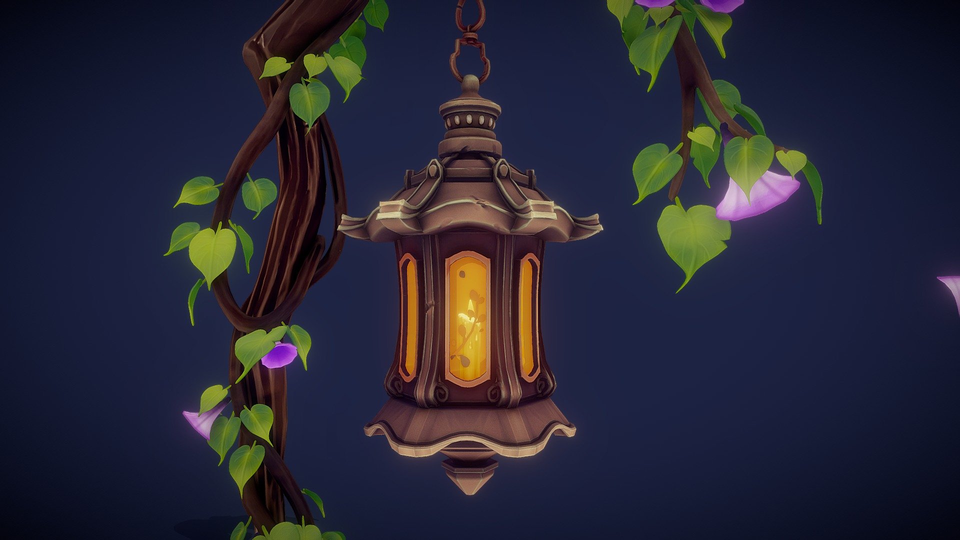 Hand-painted Lamp 3d model