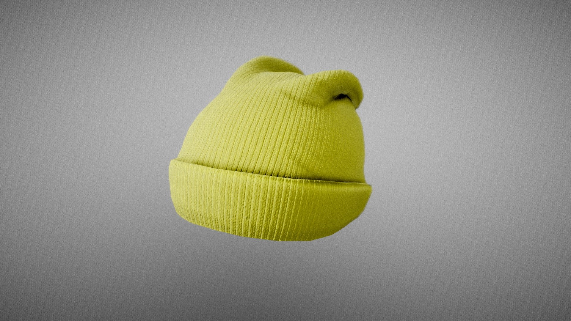 Yellow beanie 3d model