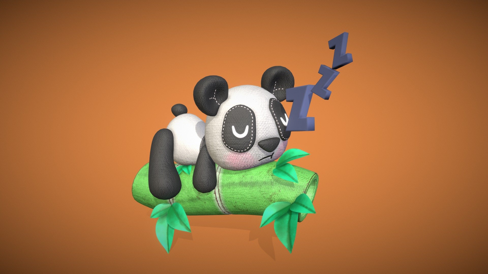 3D lazy panda! 🐼💤 3d model