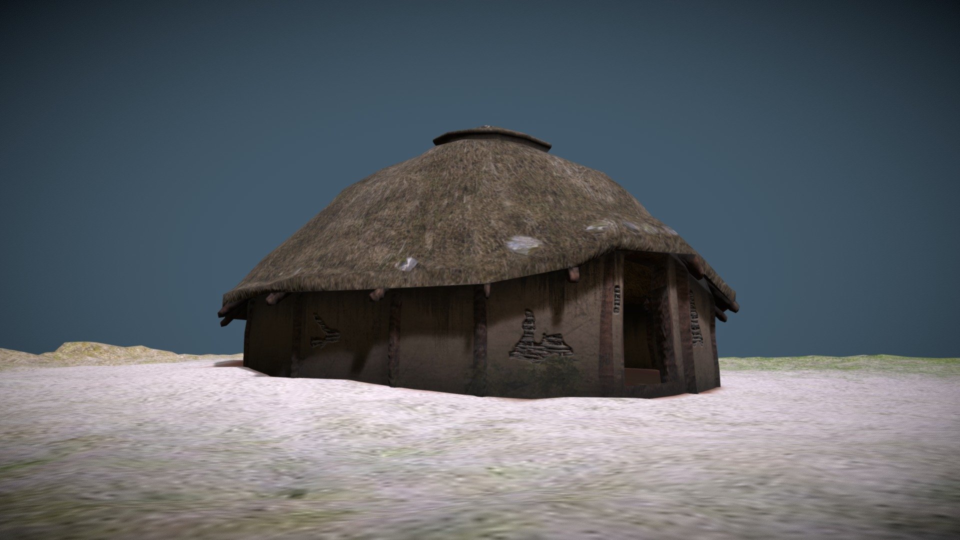 Iron Age dwelling 3d model