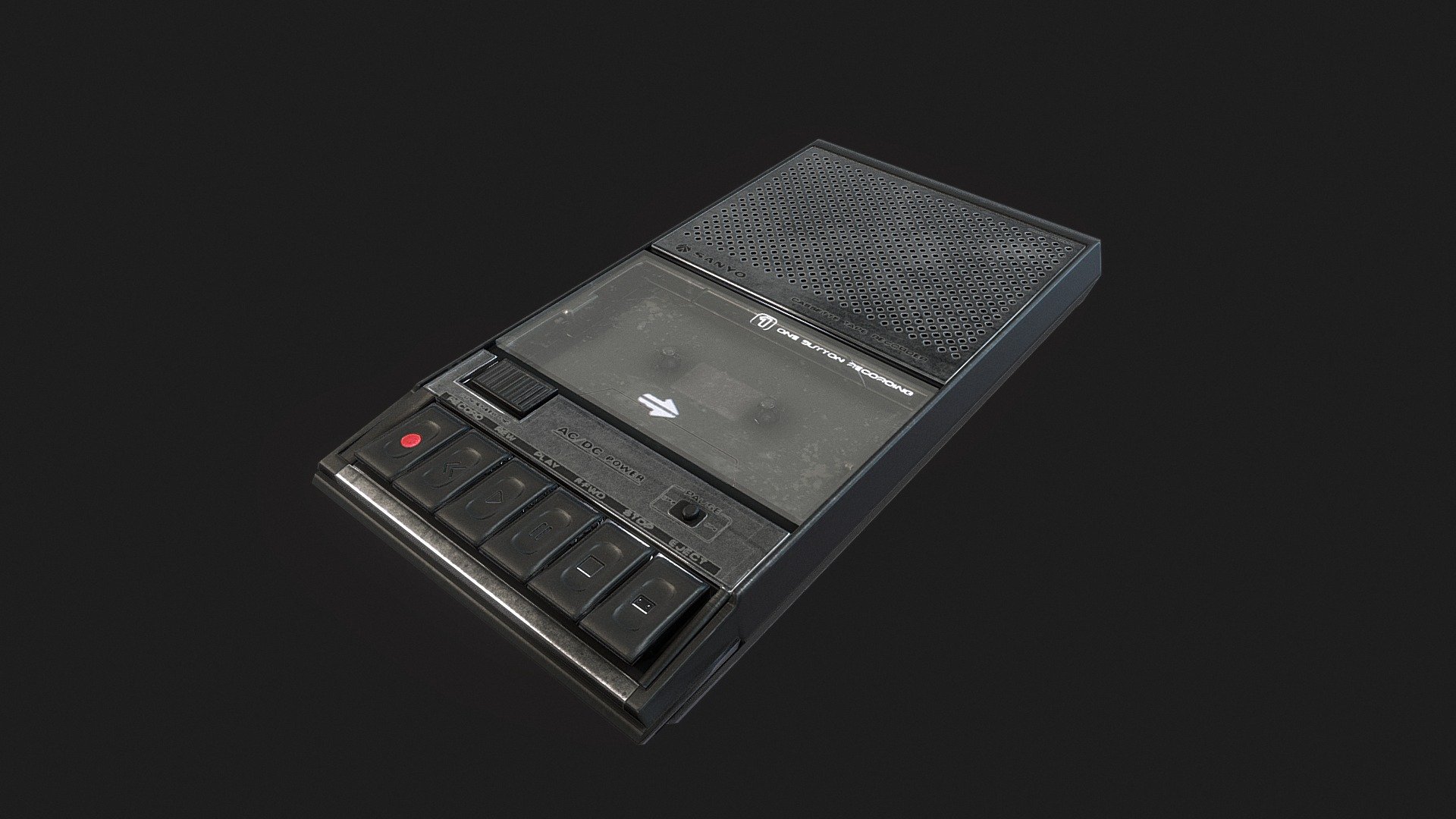 Sanyo Cassette Tape Recorder 3d model