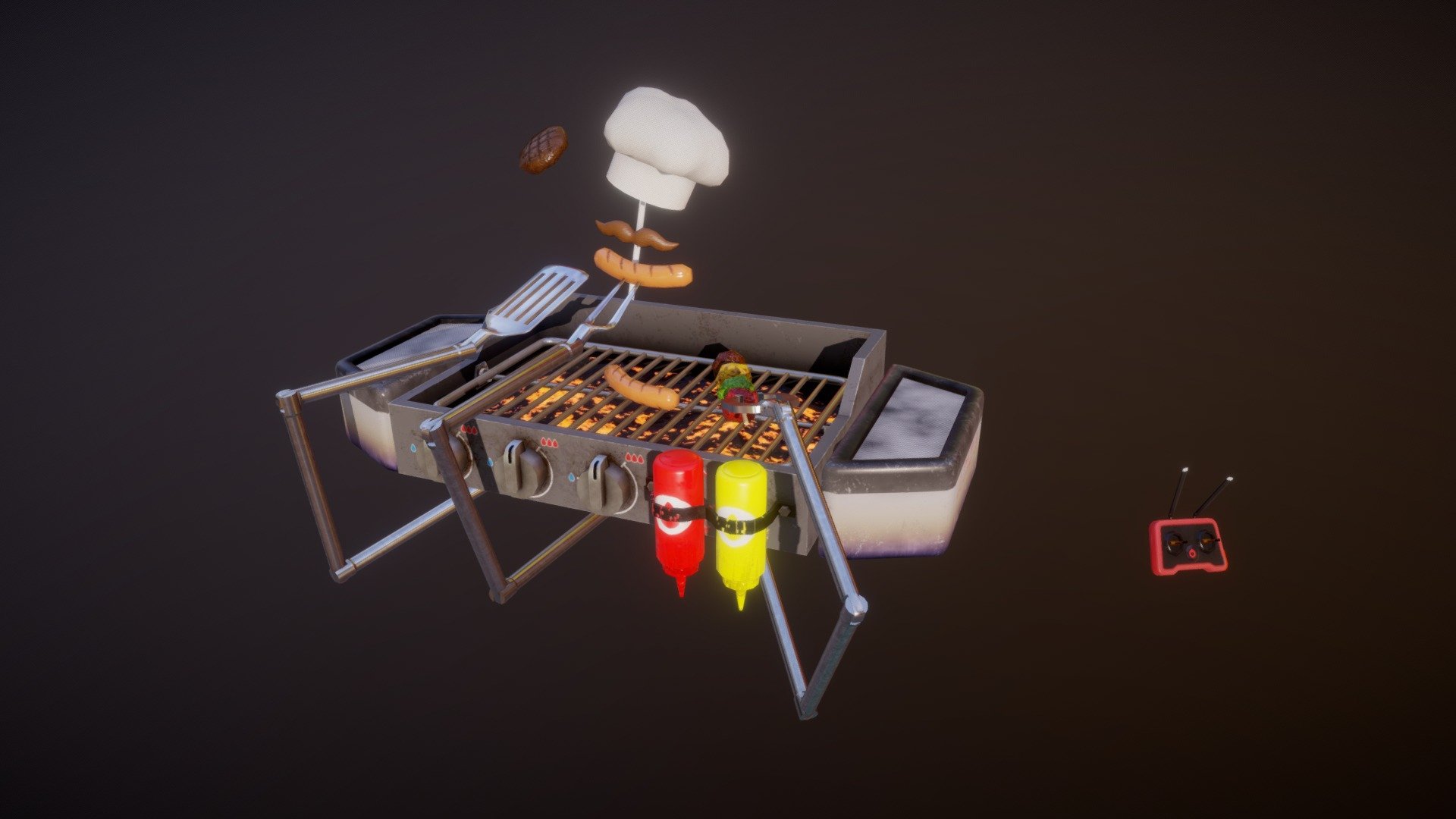 BBQ Drone 3d model