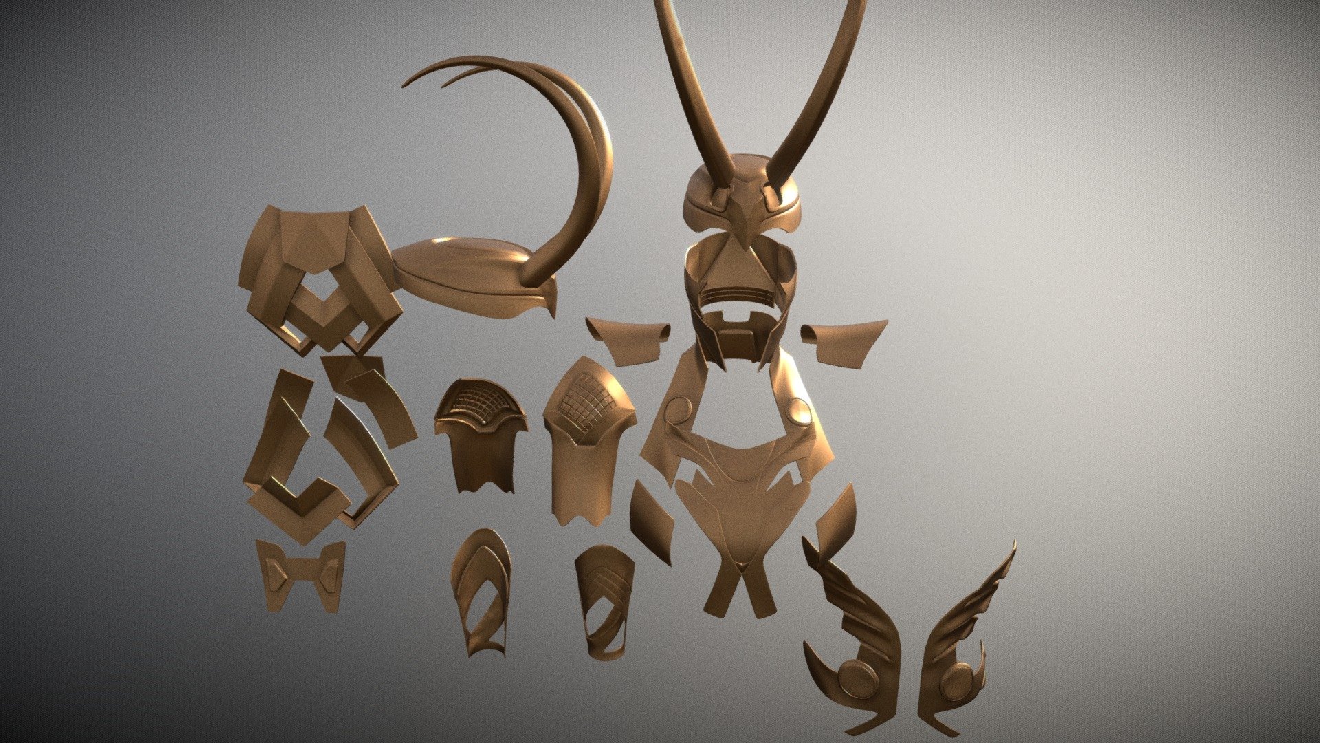 Loki Armor_Exploded 3d model