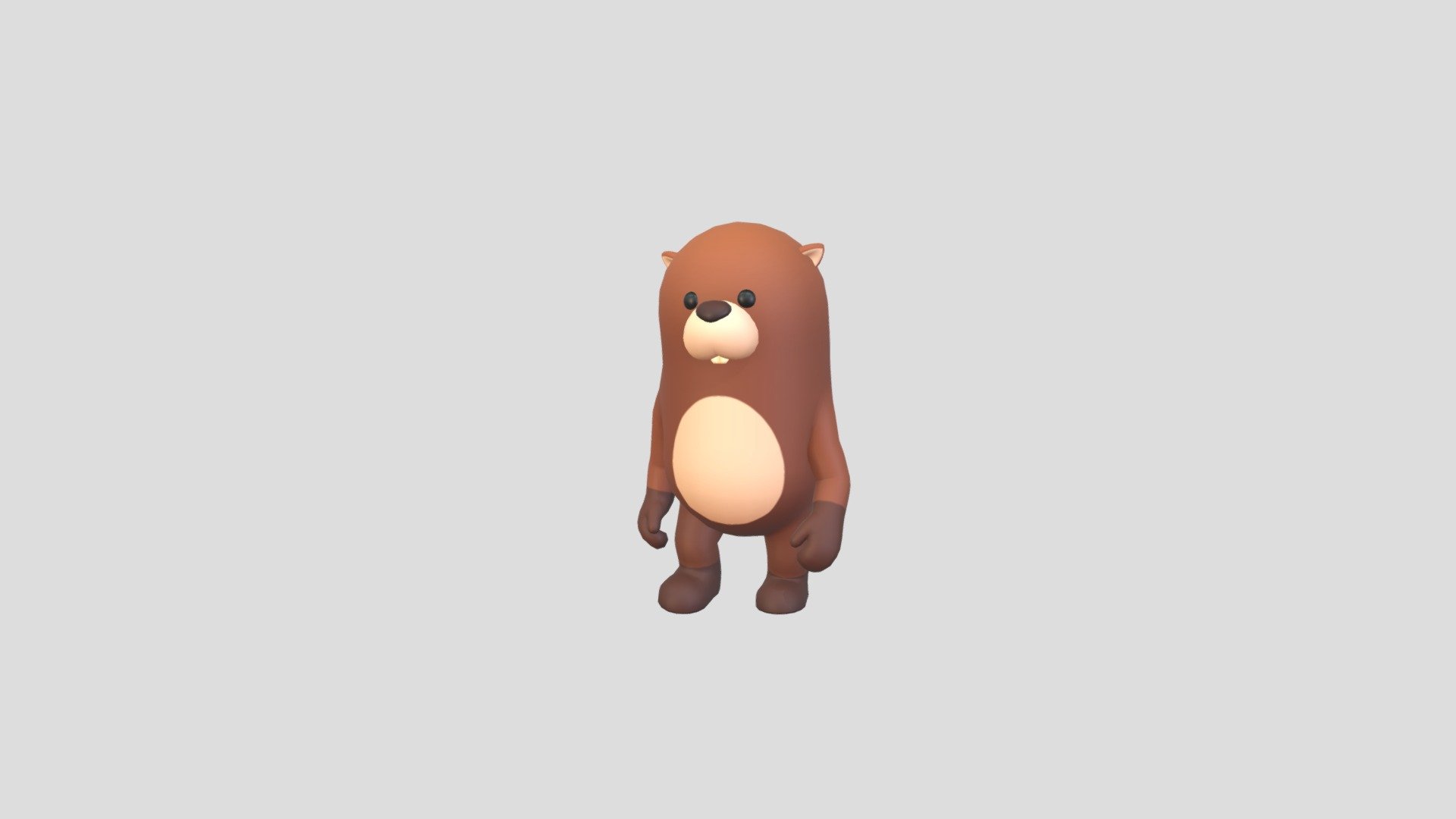 Rigged Beaver Character 3d model