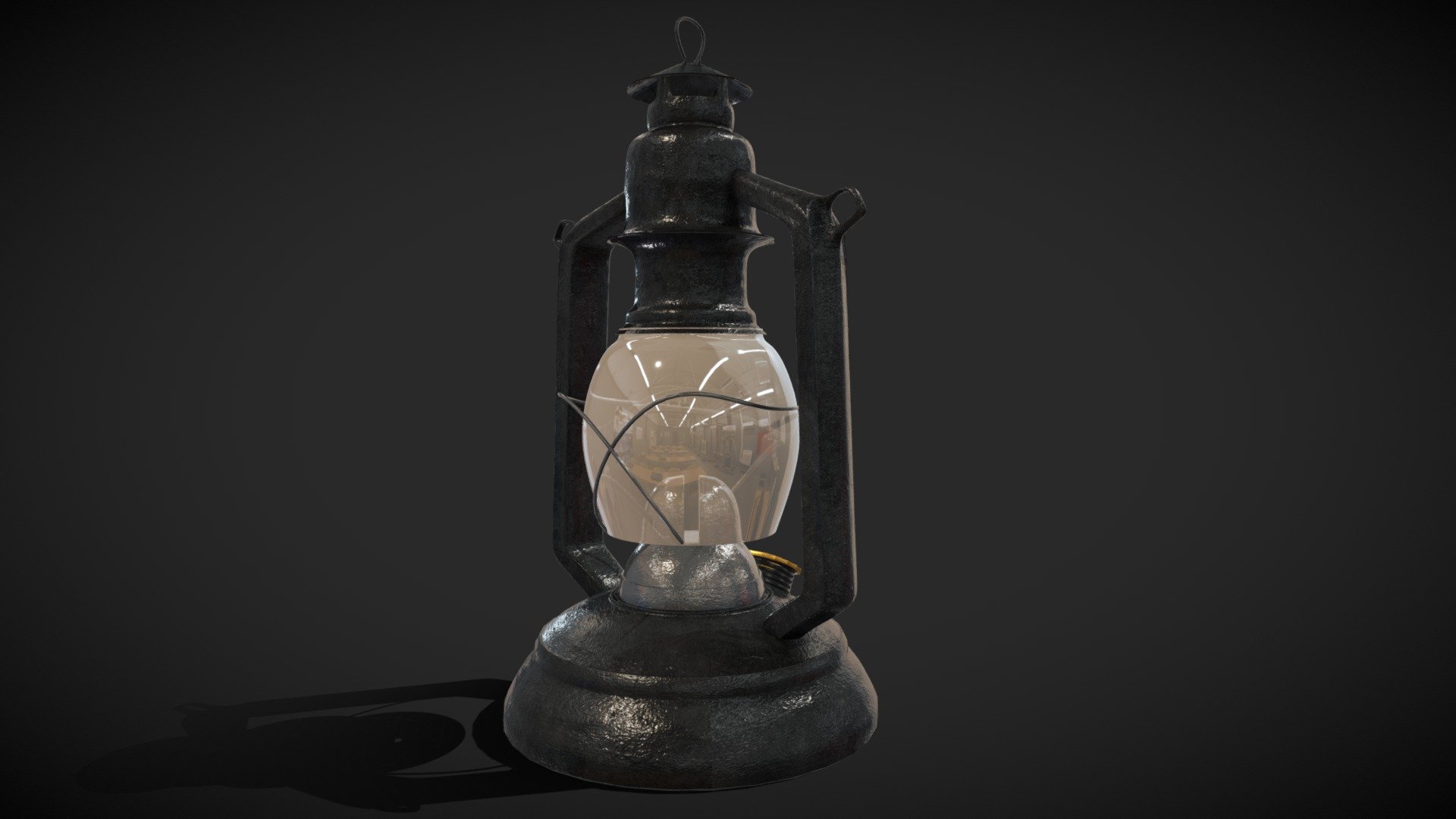 Lantern 1950s 3d model