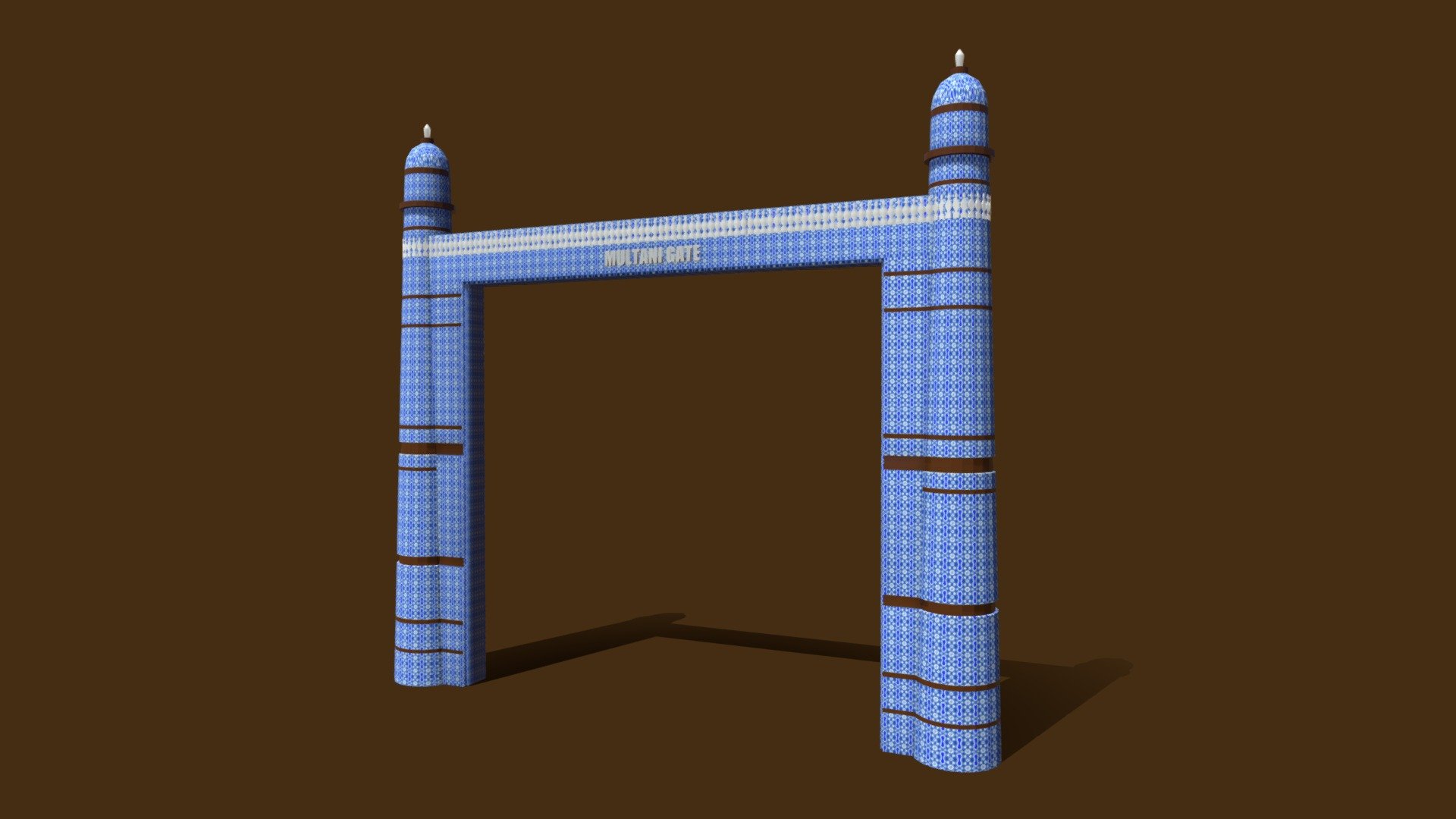 Multani Gate Bahawalpur Lowpoly 3d model