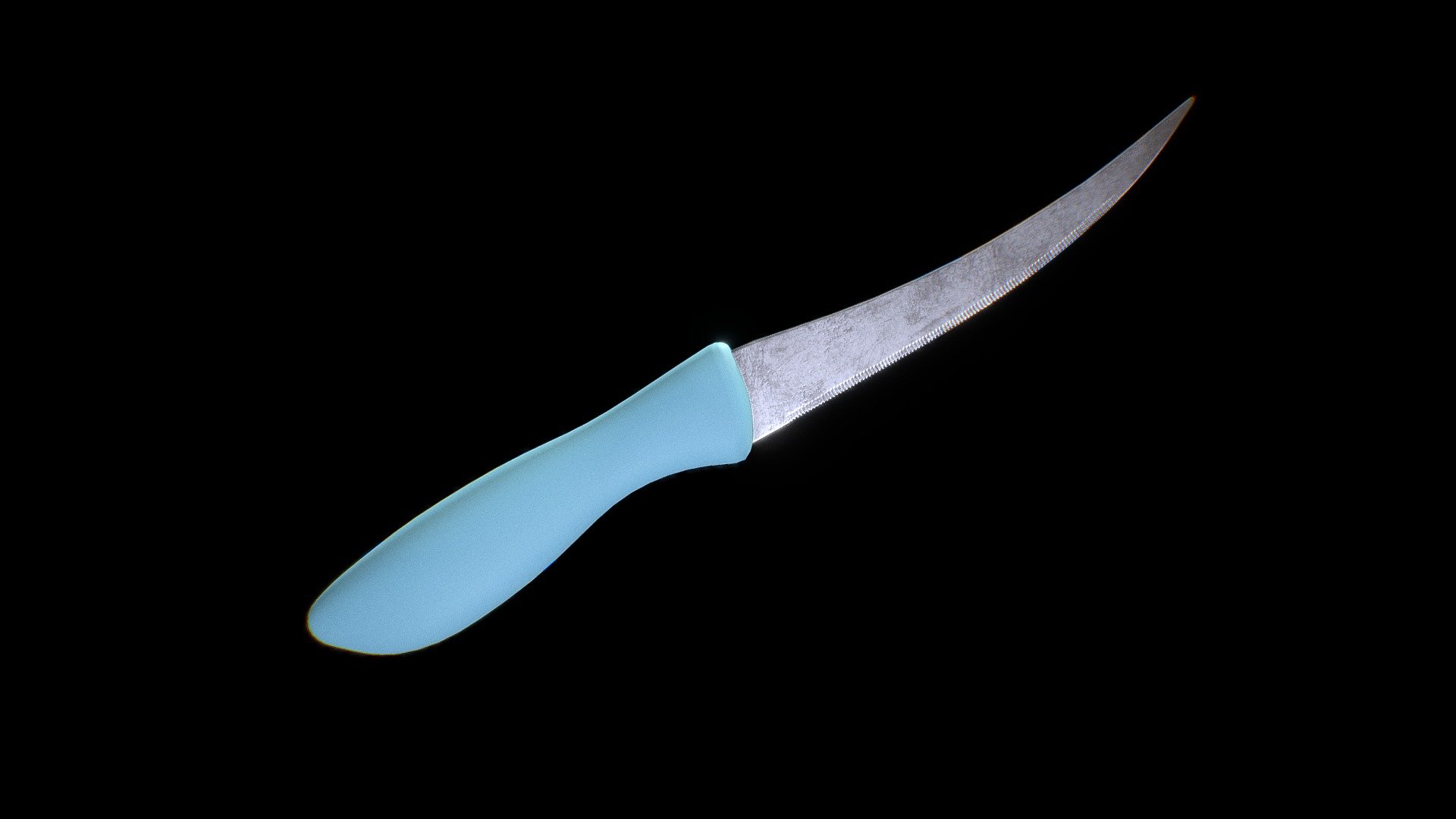 Knife blue grip 3d model