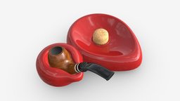 Smoking Pipe Ashtray with Holder 02