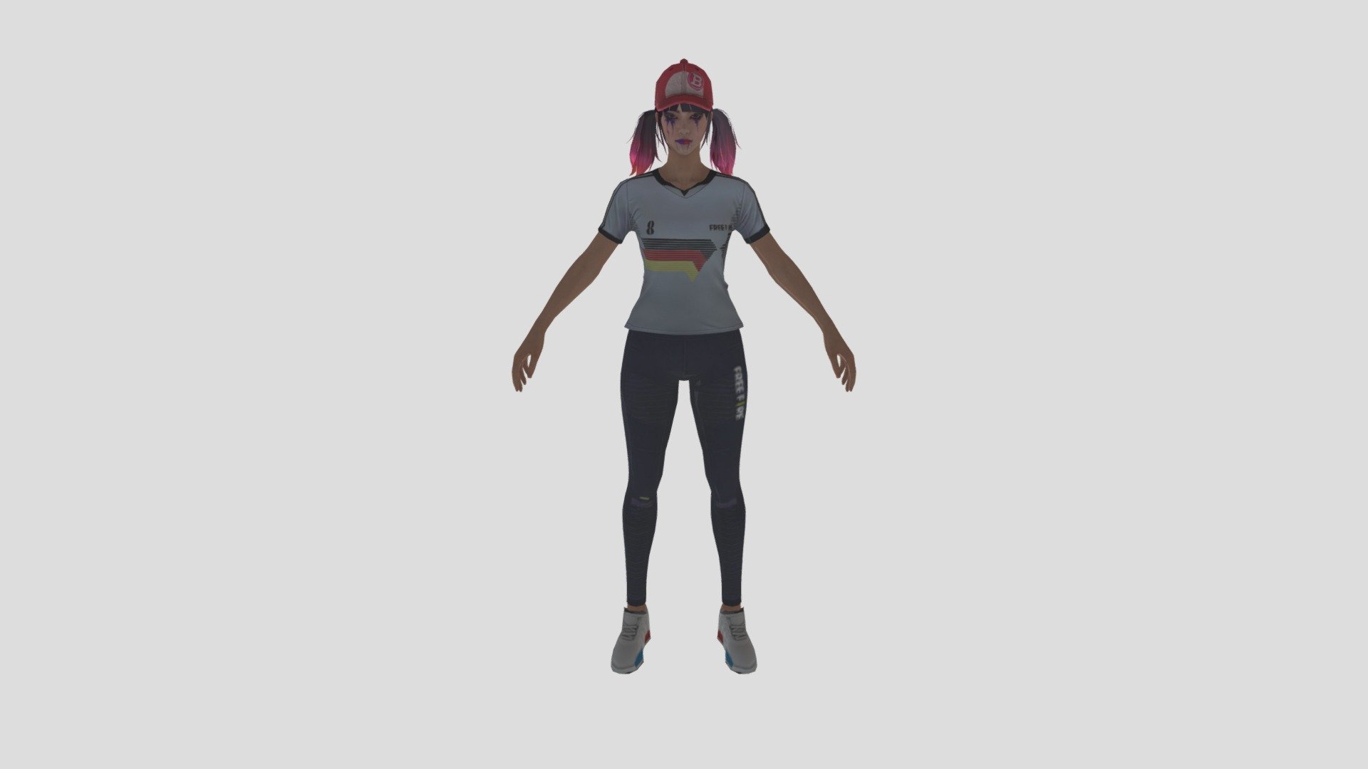 Free fire Female 3d model