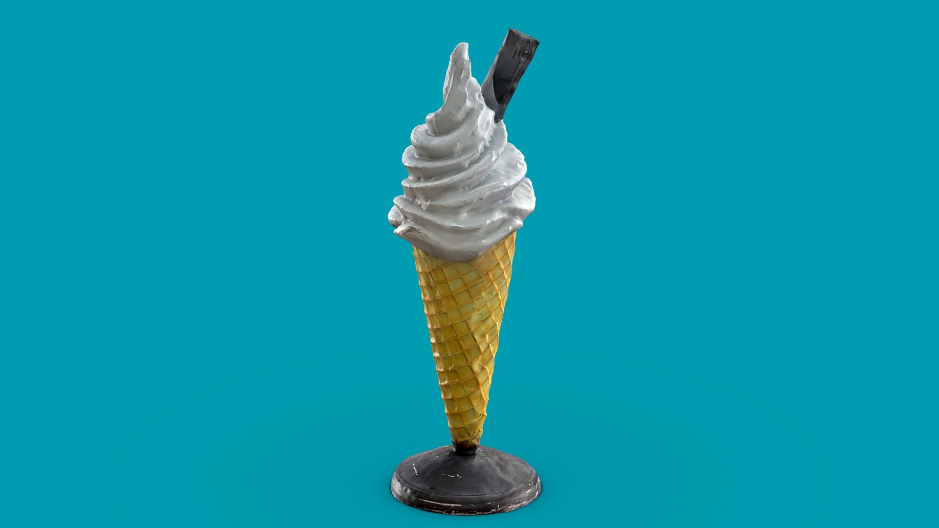 Ice Cream Sign 3d model