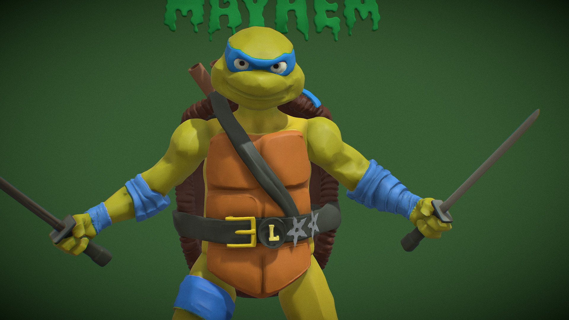 Leonardo fan art from TMNT Mutant Mayhem Movie 3d model