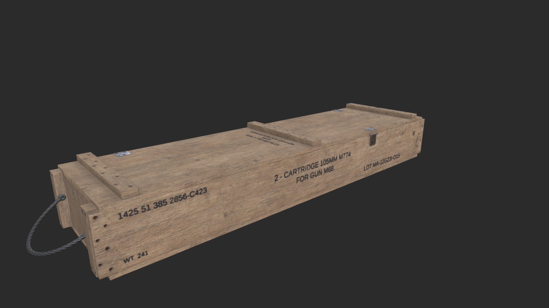 Wooden weapon Crate 3d model