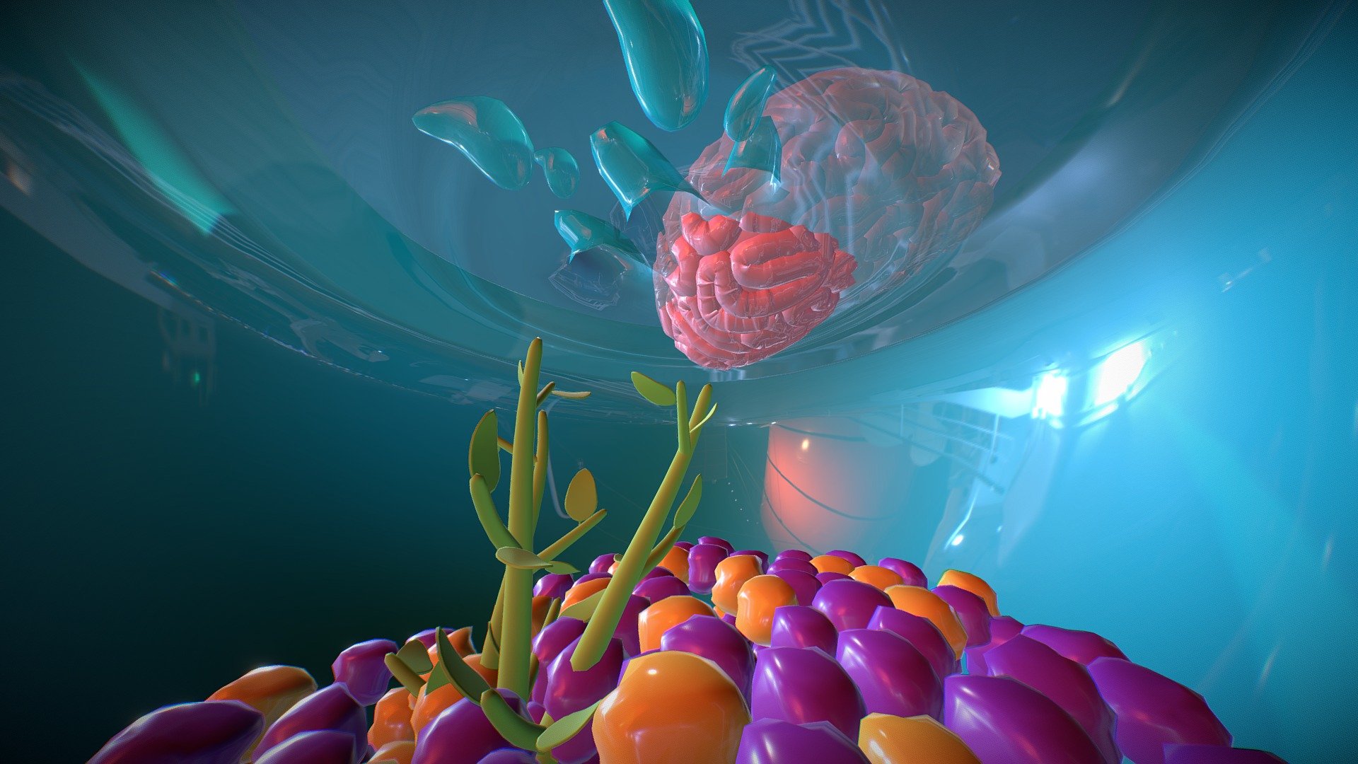 Brain in a Fish Tank 3d model