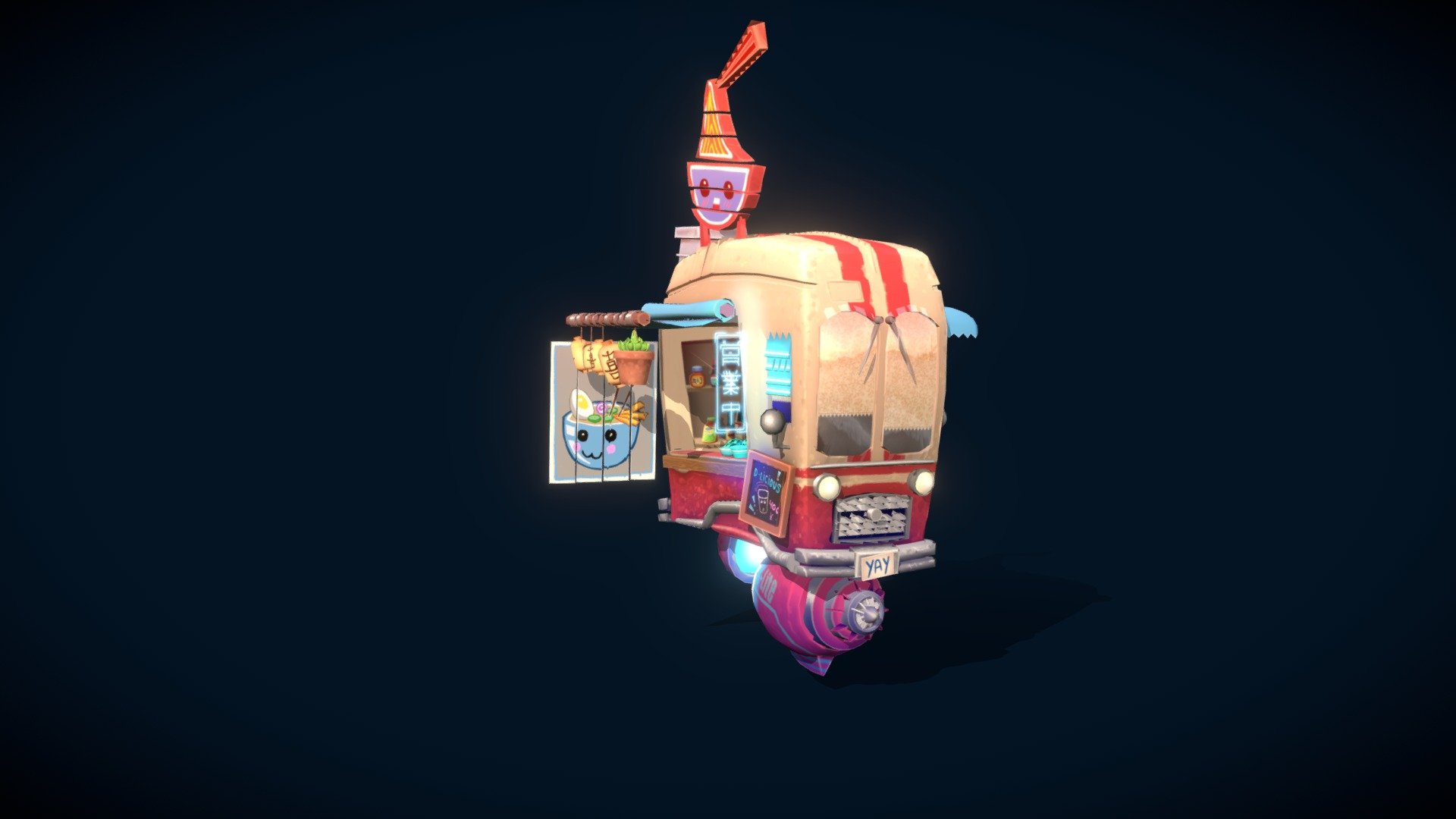 Lámen Food Truck 3d model