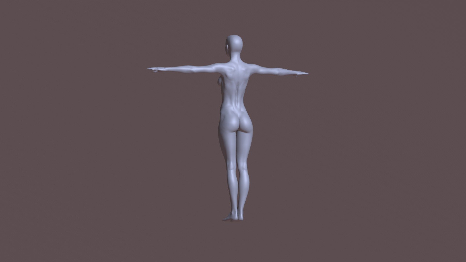 Woman1 T-pose 3d model